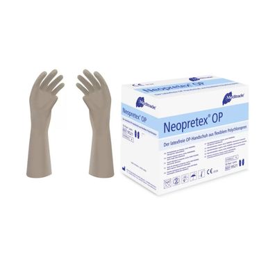 4x Neopretex® OP, OP-Handschuh aus Polychloropren, steril, puderfrei, Gr. 7 | Packung