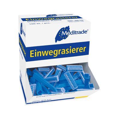 Meditrade Einwegrasierer, einschneidig, unsteril 100 Stk. | Packung (100 Stück)