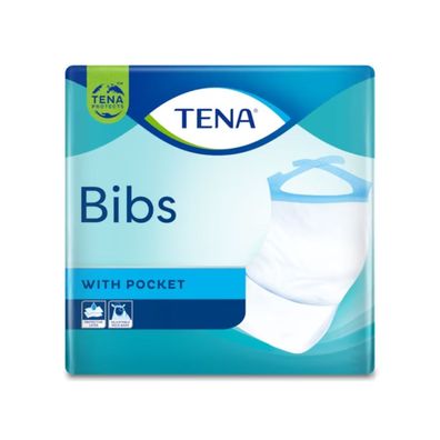 TENA Bibs Einmal-Schutzservietten, Kleidungsschutz Gr. L | Packung (150 Stück)
