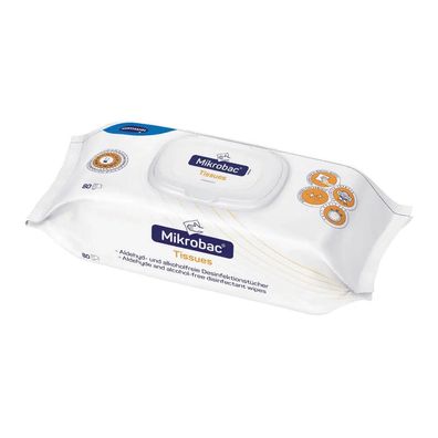 6x BODE Mikrobac® Tissues Desinfektionstücher Flowpack - 80 Tücher | Packung (80 Tüch