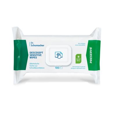 6x Dr. Schumacher Descosept Sensitive Wipes BIO | Packung (100 Tücher)