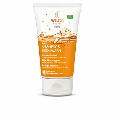 Weleda baby Kinder Duschgel & Shampoo 2in1 Fruchtige Orange, 150 ml