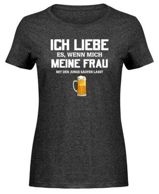 ICH LIEBE ES, WENN MICH MEINE FRAU MIT DE - Damen Melange Shirt