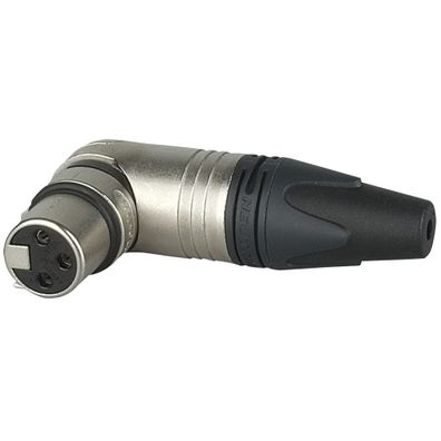 Neutrik XLR 3P 90° Connector - female - Neutrik RX Silberkontakte - Nickelgehäuse