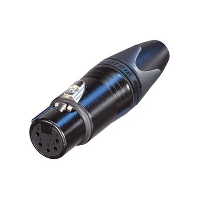 Neutrik XLR 5P Connector - female - Neutrik XX Schwarzes Gehäuse mit Silberkontakten