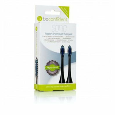 Beconfident Sonic Regular Brush Heads Black 2 Units