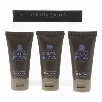 Molton Brown White Sandalwood Körperwäsche Geschenkset 3 x 30ml