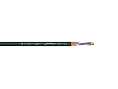 SOMMER CABLE Mikrofonkabel 2x0,34 100m sw CLUB SERIES