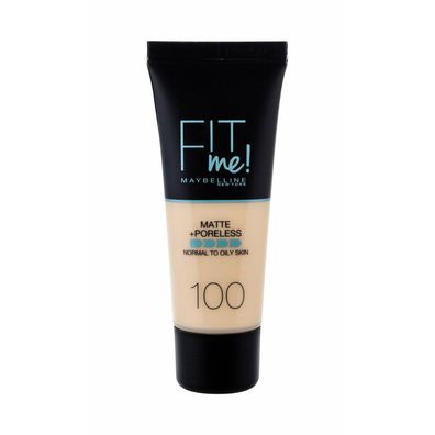 Maybelline New York Fit Me Matte & Poreless Foundation 100 Warm Ivory 30ml