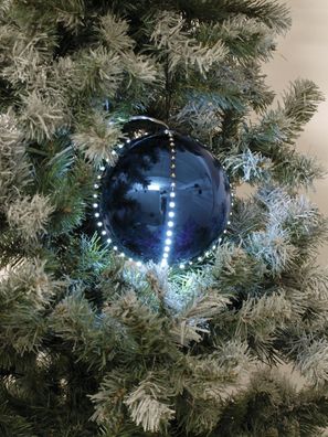 Europalms LED Snowball 8cm, dunkelblau 5x