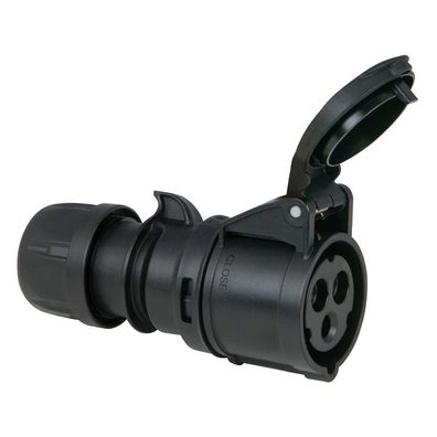 PCE CEE 16 A/240 V - 3P Plug female Schwarz - IP44