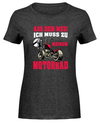 Aus dem weg ich muss zu meinem Motorrad - Damen Melange Shirt