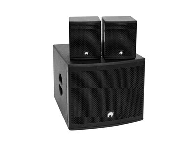 Omnitronic Set MOLLY-12A Subwoofer aktiv + 2x MOLLY-6 Top 8 Ohm, schwarz