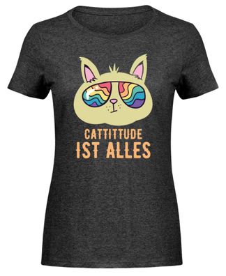 Cattittude IST ALLES - Damen Melange Shirt