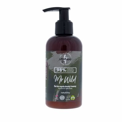 4ORGANIC Mr. Wild Spicy Citrus Bart & Gesichtswaschgel 200ml