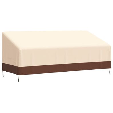 vidaXL Abdeckung für 3-Sitzer-Bank Beige 204x86x48/73 cm 600D Oxford