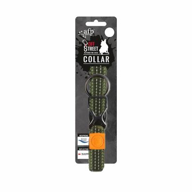 AFP Off Street Dog Collar Olive Green S