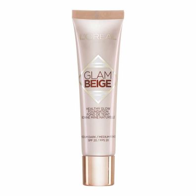 L'OREAL GLAM BEIGE Healthy GLOW Foundation 40 MEDIUM DARK