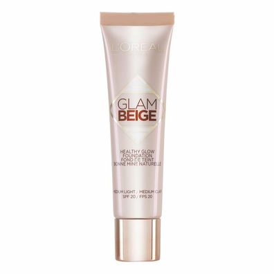 L'OREAL GLAM BEIGE Healthy GLOW Foundation 30 MEDIUM LIGHT