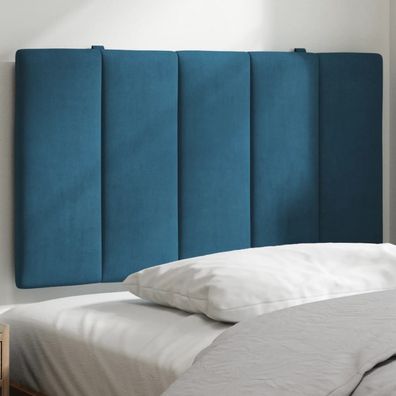 vidaXL Kopfteil-Kissen Blau 90 cm Samt