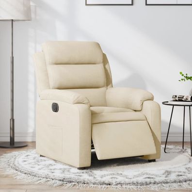 vidaXL Relaxsessel Elektrisch Creme Stoff