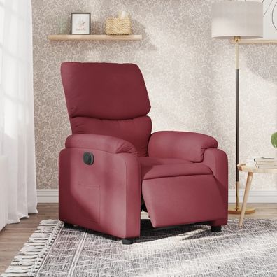 vidaXL Relaxsessel Elektrisch Weinrot Stoff