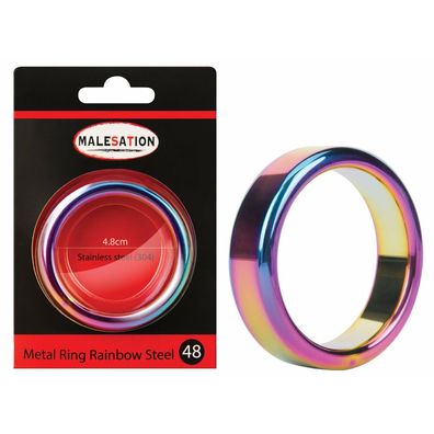 Malesation Metal Ring Rainbow Steel 48