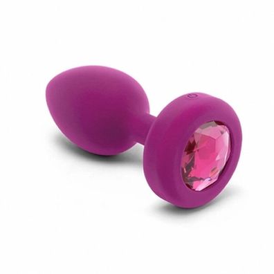 b-Vibe Vibrating Jewel Plug S/M Fuchsia