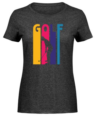 Golf Abschlag Handicap Geschenk Caddy - Damen Melange Shirt