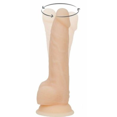 Naked Addiction - Realistischer vibrierender und rotierender Dildo - 20 cm