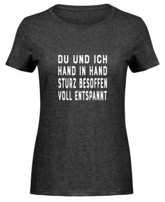 Du und ich Hand in Hand - Damen Melange Shirt