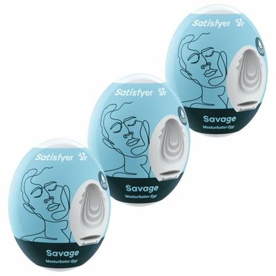 Satisfyer Men Masturbator Egg Savage 3er Set