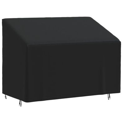 vidaXL Abdeckung für 2-Sitzer-Bank Schwarz 134x70x65/94 cm 420D Oxford