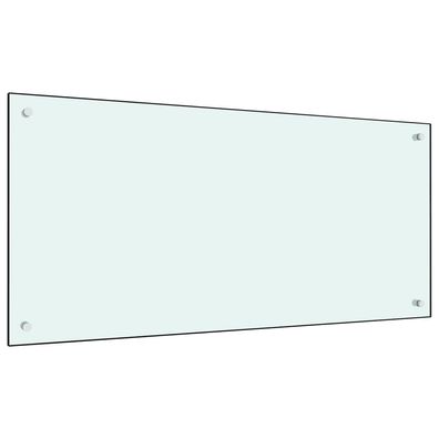 vidaXL Küchenrückwand Weiß 100x50 cm Hartglas