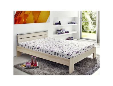 Jugendbett Cortina 140x200cm Buche-Nb, Bett komplett Rollrost Matratze