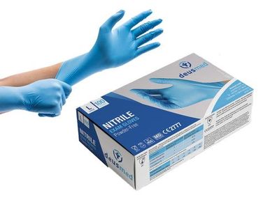 Latexfreie Nitril Einweghandschuhe | 100er Packs | Blau | Größe XL | BPG