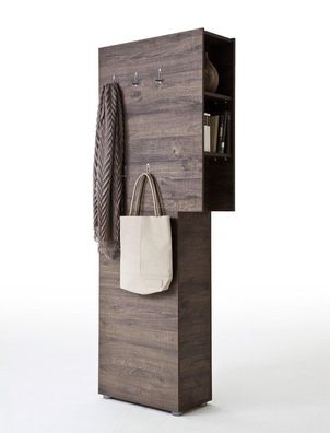 Garderobenpaneel Victoria 3 Wenge 70/55x190x29 cm Wandpaneel Garderobe