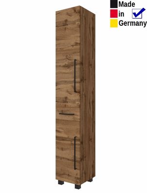 Hochschrank Tessin 3 Wotan Eiche 30x180x35 cm Seitenschrank Badschrank