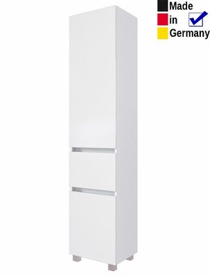 Hochschrank Britt 3 weiß 40x180x35 cm Seitenschrank Badschrank