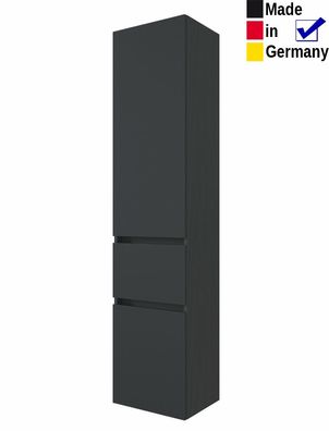 Hochschrank Britt 3 dunkelgrau 40x180x35 cm Seitenschrank Badschrank