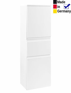 Midischrank Newport 3 Hochglanz weiß 40x130x35 cm Seitenschrank