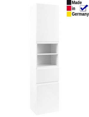 Hochschrank Newport 5 Hochglanz weiß 40x180x35 cm Seitenschrank