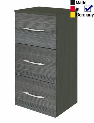 Unterschrank Fiona 3 Eiche Rauchsilber 40x79x35 cm Auszugschrank