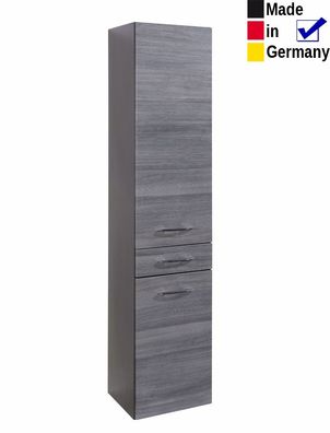 Hochschrank Fiona 6 Eiche Rauchsilber 40x180x35 cm Seitenschrank