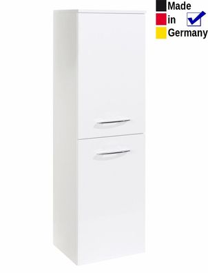 Midischrank Fiona 4 Hochglanz weiß 40x130x35 cm Seitenschrank