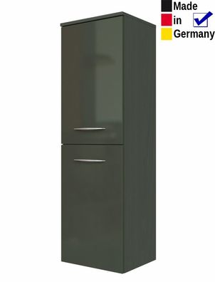 Midischrank Fiona 4 Hochglanz grau 40x130x35 cm Seitenschrank