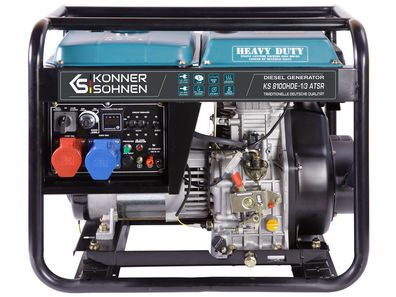 Könner & Söhnen KS 8100HDE-1/3 ATSR 6,5kW 14 PS Diesel Stromerzeuger Stromaggregat