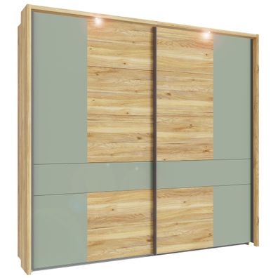 Schwebetürenschrank Wenke 4 Mauvella Oak 231x216x68 cm Schrank LED