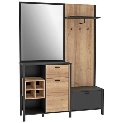 Garderobe Hector 1 Riviera Oak 145x200x40 cm Flur Diele Garderobenset