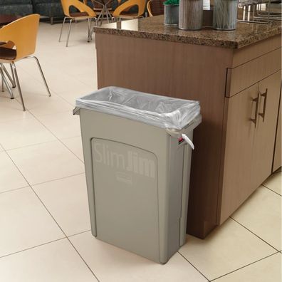 Rubbermaid Mülleimer Slim Jim 60 L Grau